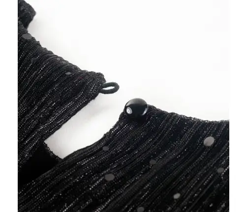 Pikkade Varrukatega Laste Kleit, Must, 128