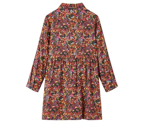 Bērnu Kleita Ar Garām Piedurknēm, Krāsaina, 116