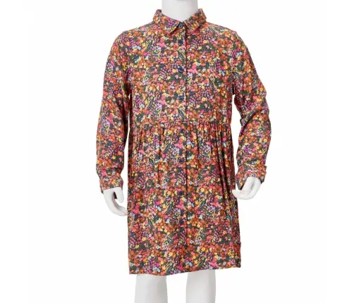 Bērnu Kleita Ar Garām Piedurknēm, Krāsaina, 116