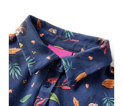 Vaikiška Suknelė Ilgomis Rankovėmis, Tamsiai Mėlyna, 116 Dydžio