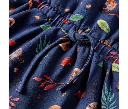 Pikkade Varrukatega Laste Kleit, Tumesinine, 128