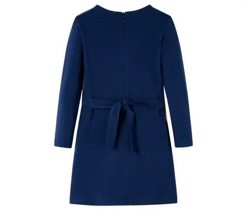 Bērnu Kleita Ar Garām Piedurknēm, Tumši Zila, 116