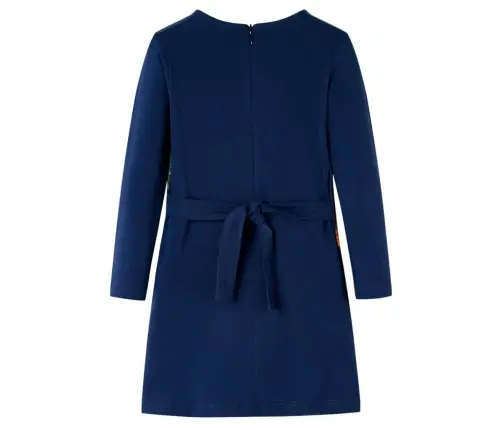 Bērnu Kleita Ar Garām Piedurknēm, Tumši Zila, 128