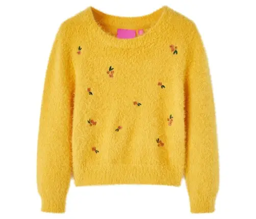 Bērnu Džemperis, Adīts, Dzeltenbrūns, 140