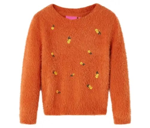 Vaikiškas Megztinis, Degintos Oranžinės Spalvos, Megztas, 92 Dydžio
