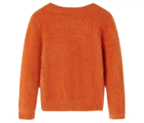 Bērnu Džemperis, Adīts, Spilgti Oranžs, 104