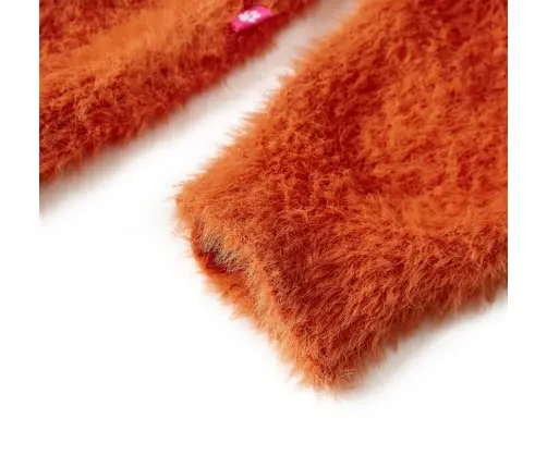 Bērnu Džemperis, Adīts, Spilgti Oranžs, 104