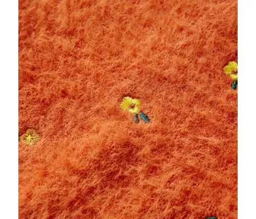 Bērnu Džemperis, Adīts, Spilgti Oranžs, 140