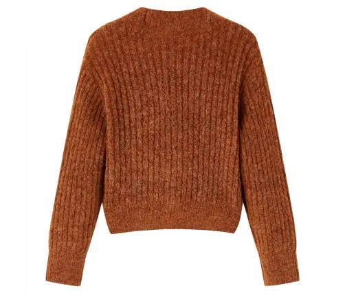 Laste Kardigan, Kootud, Konjakipruun, 128