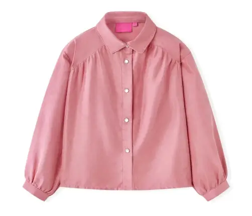 Vaikiška Palaidinė Su Apačioje Sutrauktomis Rankovėmis, Rožinė