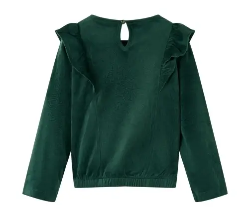 Bērnu Blūze Ar Volāniem, Tumši Zaļa, 116