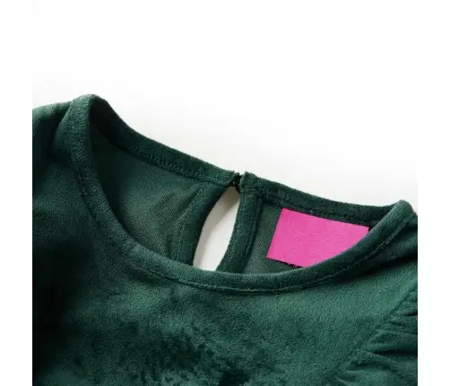 Bērnu Blūze Ar Volāniem, Tumši Zaļa, 128