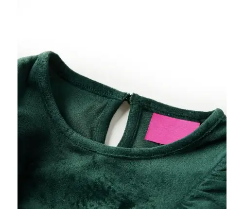 Bērnu Blūze Ar Volāniem, Tumši Zaļa, 140