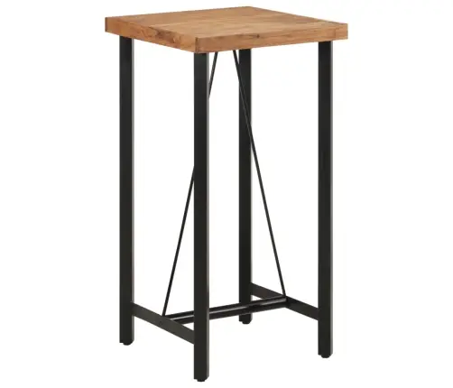 Baro Stalas, 55X55X107cm Akacijos Medienos Masyvas Ir Geležis