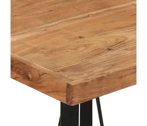 Baro Stalas, 55X55X107cm Akacijos Medienos Masyvas Ir Geležis