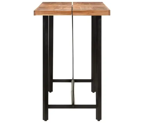 Bāra Galds, 150X70X107 Cm, Akācijas Masīvkoks Un Dzelzs Vidaxl