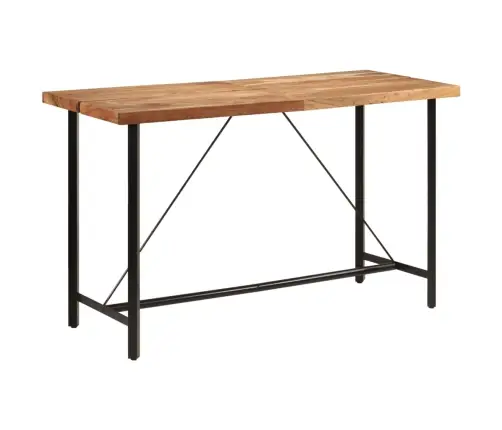 Bāra Galds, 180X70X107 Cm, Akācijas Masīvkoks Un Dzelzs Vidaxl