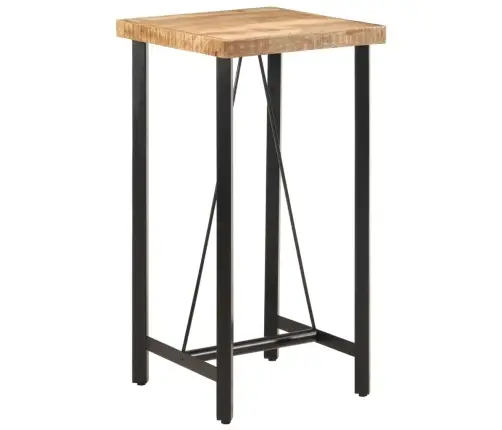 Baro Stalas, 55X55X107cm Mango Medienos Masyvas Ir Geležis