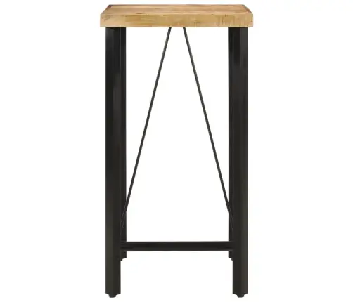 Baro Stalas, 55X55X107cm Mango Medienos Masyvas Ir Geležis