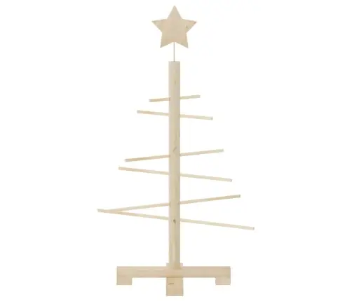 Koka Ziemassvētku Eglīte Dekorēšanai, 75 Cm, Priedes Masīvkoks Vidaxl