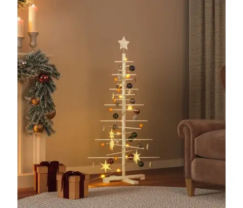 Koka Ziemassvētku Eglīte Dekorēšanai, 125 Cm, Priedes Masīvkoks Vidaxl