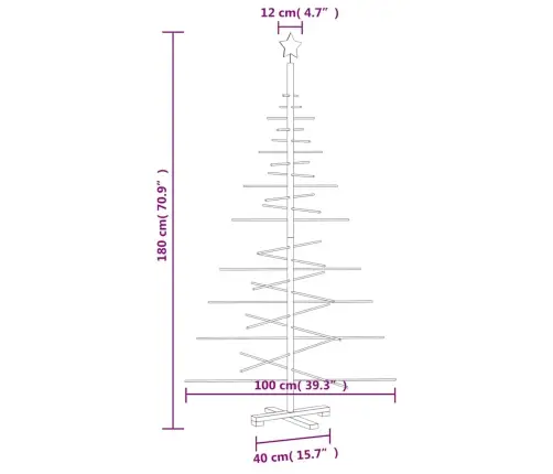 Koka Ziemassvētku Eglīte Dekorēšanai, 180 Cm, Priedes Masīvkoks Vidaxl