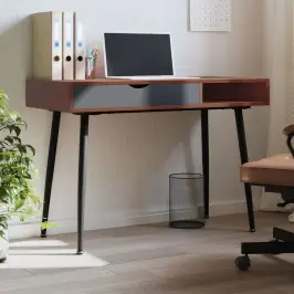 Datorgalds Ar Atvilktni, Brūns, 110X50X75 Cm, Inženierijas Koks Vidaxl