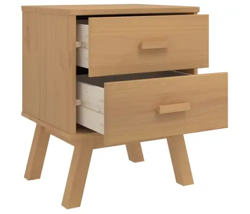 Naktsskapītis Olden, Brūns, Priedes Masīvkoks Vidaxl