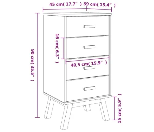 Öökapp "Olden", Pruun, Männipuit