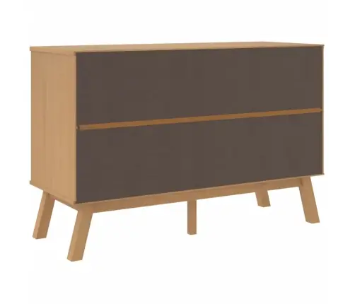 Spintelė Su Stalčiais Olden, Ruda, Pušies Medienos Masyvas