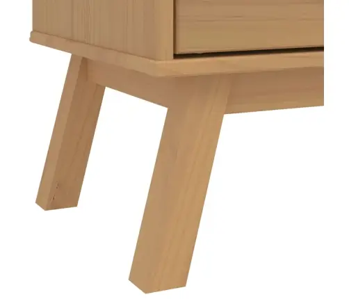 Skapis Olden, 76,5X53X172 Cm, Brūns, Priedes Masīvkoks Vidaxl