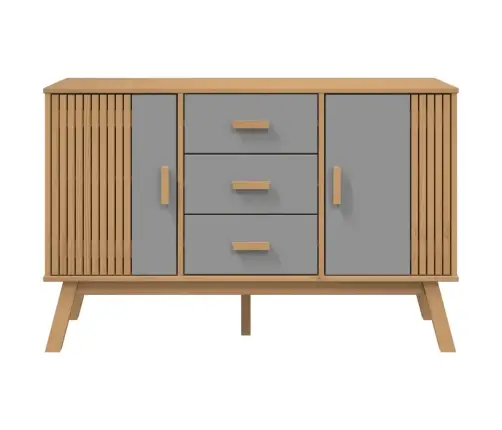 Kumode Olden, Pelēka, Brūna, 114X43X73,5 Cm, Priedes Masīvkoks Vidaxl