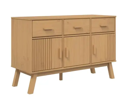 Kumode Olden, 114X43X73,5 Cm, Brūna, Priedes Masīvkoks Vidaxl