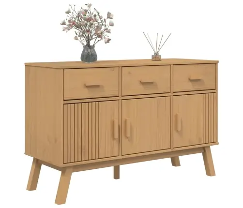 Kumode Olden, 114X43X73,5 Cm, Brūna, Priedes Masīvkoks Vidaxl