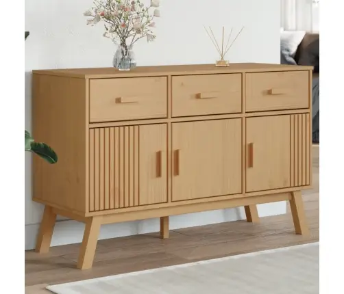 Kumode Olden, 114X43X73,5 Cm, Brūna, Priedes Masīvkoks Vidaxl