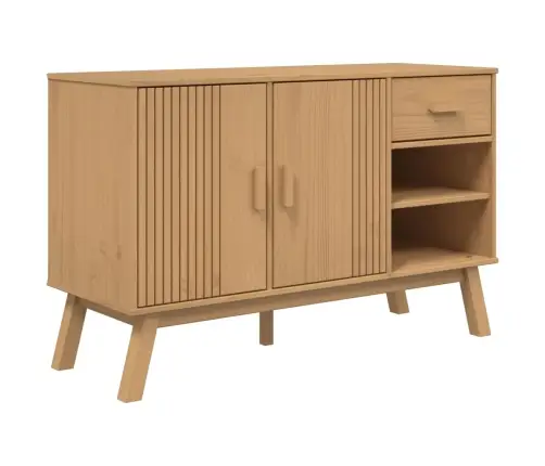 Šoninė Spintelė Olden, Ruda, 114X43X73,5cm Pušies Masyvas