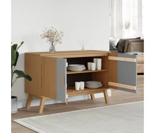 Šoninė Spintelė Olden, Pilka/Ruda, 114X43X73,5cm Pušis