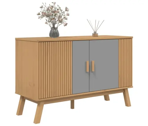 Šoninė Spintelė Olden, Pilka/Ruda, 114X43X73,5cm Pušis