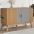 Kumode Olden, Pelēka, Brūna, 114X43X73,5 Cm, Priedes Masīvkoks Vidaxl