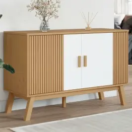 Šoninė Spintelė Olden, Balta/Ruda, 114X43X73,5cm Pušis