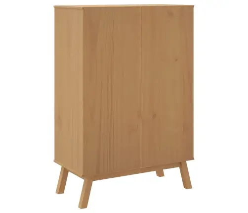 Augstais Skapītis Olden, Brūns, 85X43X125 Cm, Priedes Masīvkoks Vidaxl