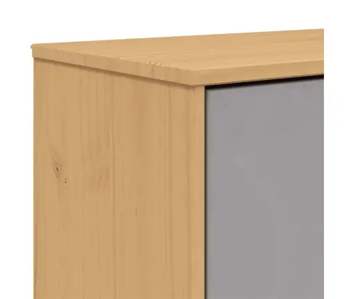 Apavu Plaukts Olden, Pelēks Un Brūns, 55X35X120Cm, Priedes Koks Vidaxl