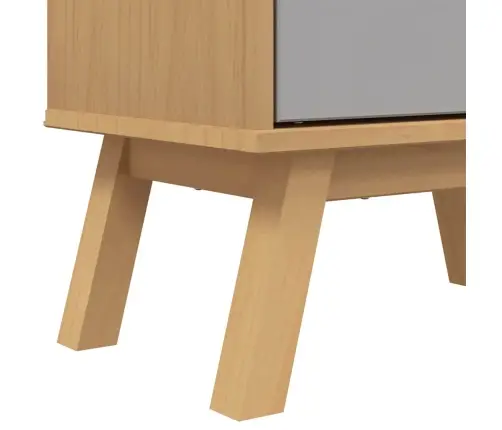 Apavu Plaukts Olden, Pelēks Un Brūns, 55X35X120Cm, Priedes Koks Vidaxl