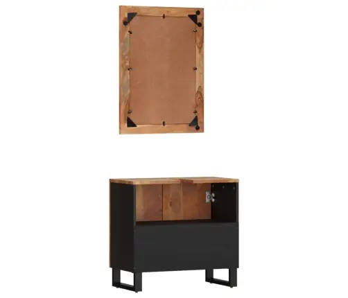 2-Osaline Vannitoamööbli Komplekt, Taastatud Puit