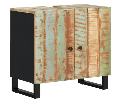 2-Osaline Vannitoamööbli Komplekt, Taastatud Puit