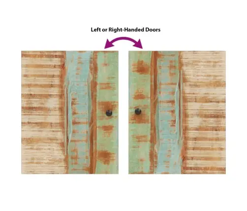 4-Osaline Vannitoamööbli Komplekt, Taastatud Puit