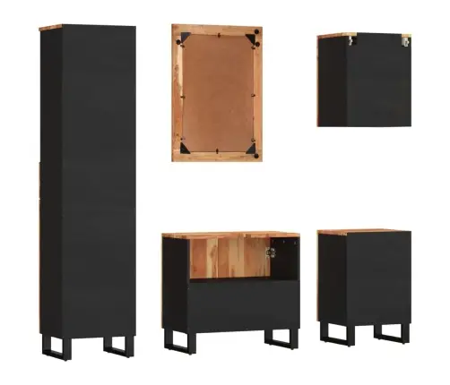 5-Daļīgs Vannasistabas Mēbeļu Komplekts, Akācijas Masīvkoks Vidaxl