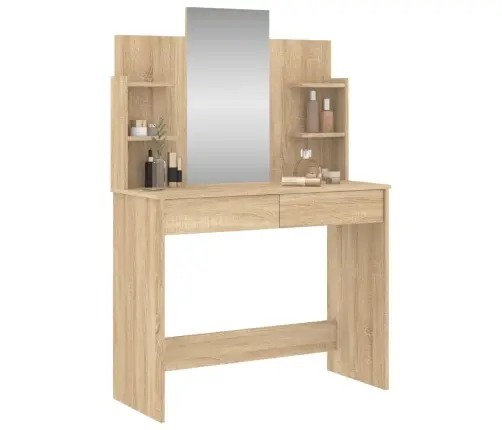 Peegliga Tualettlaud, Sonoma Tamm, 96 X 39 X 142 Cm