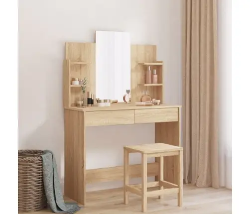 Peegliga Tualettlaud, Sonoma Tamm, 96 X 39 X 142 Cm