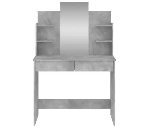 Kosmetinis Staliukas Su Veidrodžiu, Betono Pilkas, 96X39X142Cm
